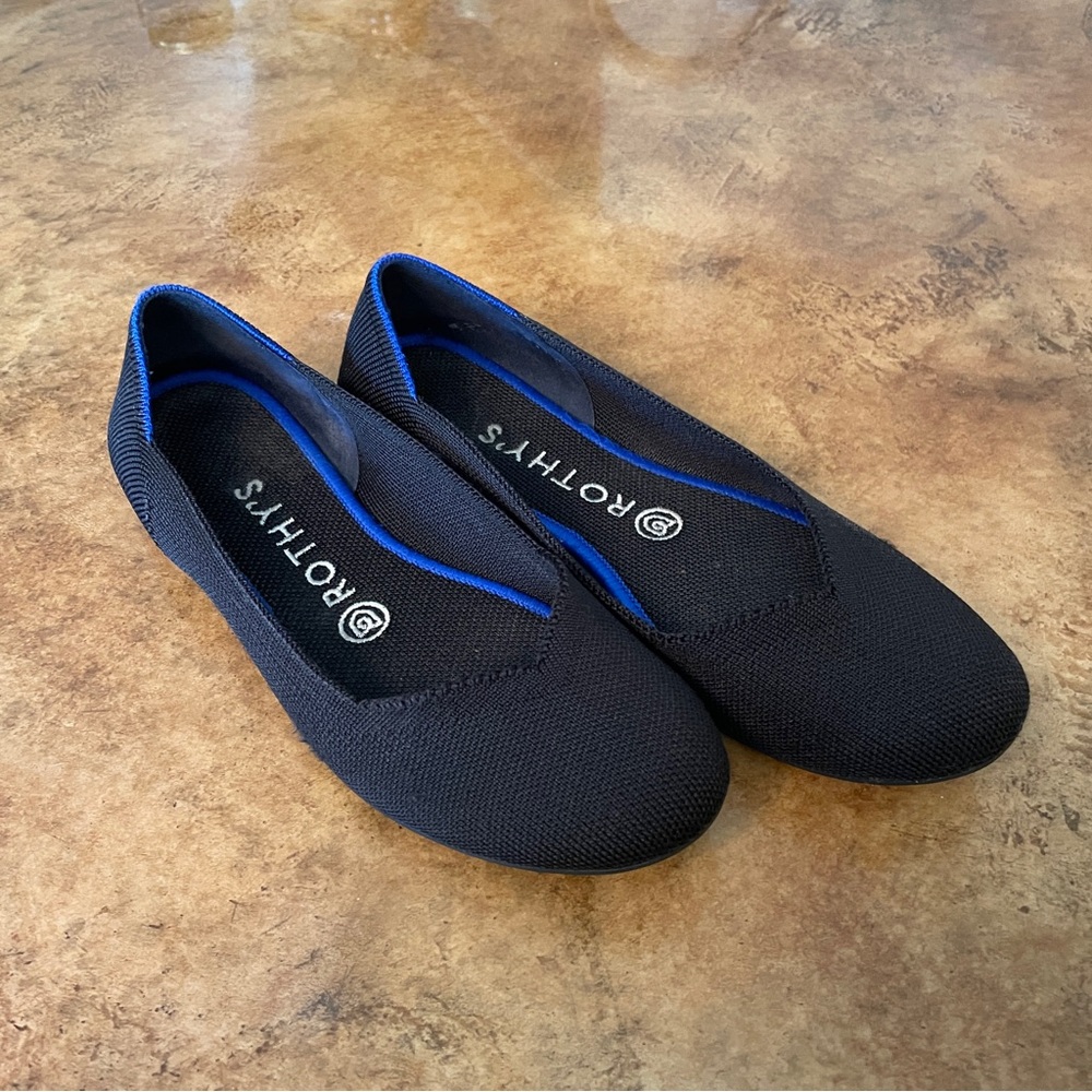 Rothy's Black Flats, 7.5
